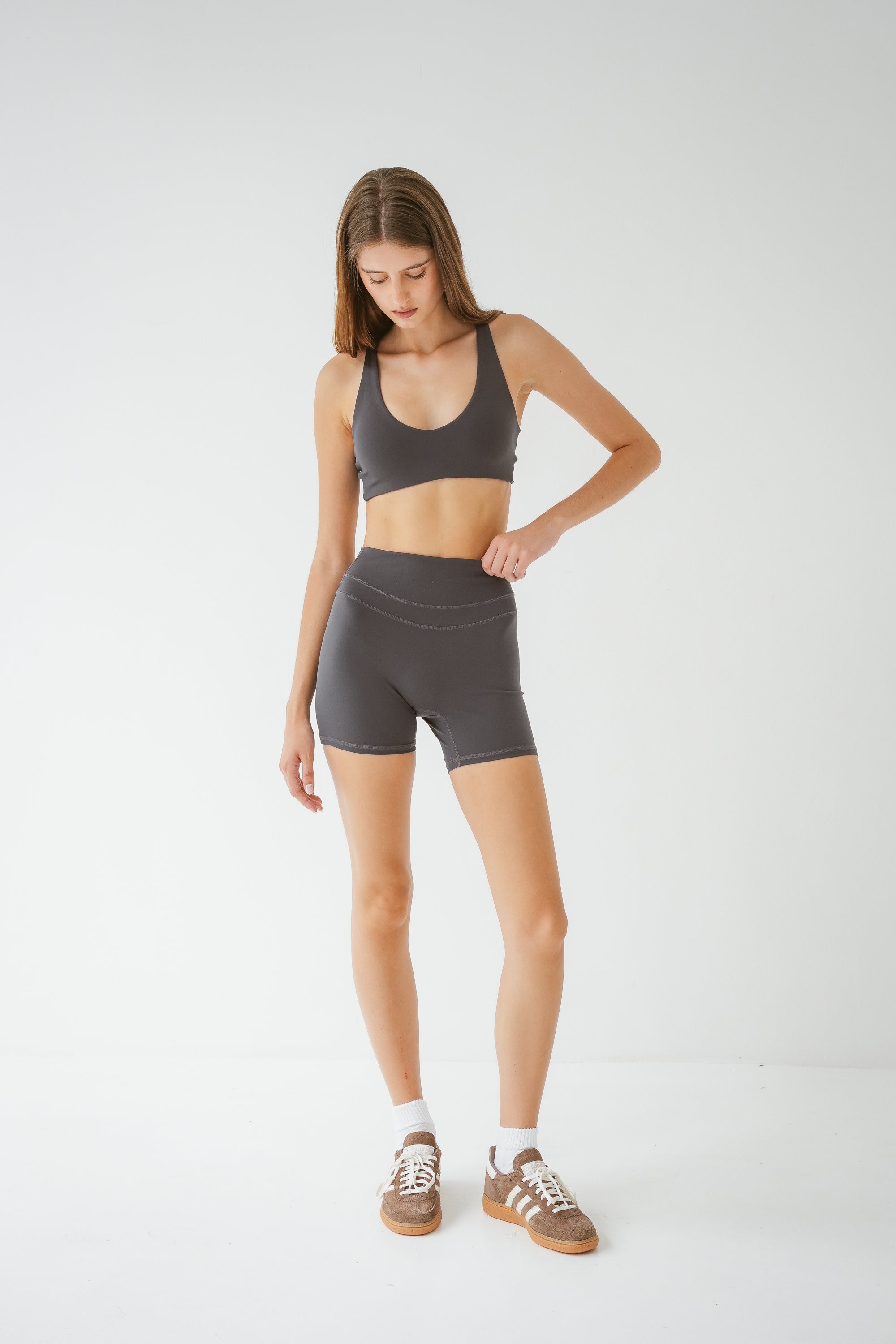 FORM Twist Bra Top - Slate