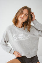 Ritual Collective Crew Neck Sweater - Grey Melange