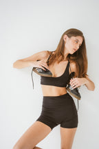 FORM Twist Bra Top - Black
