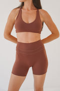 FORM Twist Bra Top - Chocolate