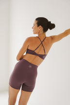 FORM Twist Bra Top - Aubergine